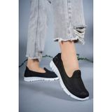 Riccon Kadın Sneaker Vegan Deri Ortopedik İç Tabanlı Spor Ayakkabı 0012801 - Siyah - Beyaz