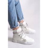 Riccon Pyriseth Kadın İçi Kürklü Sneaker Bot 0012711 Beyaz Cilt