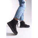 Riccon Pyriseth Kadın İçi Kürklü Sneaker Bot 0012711 Siyah Süet