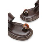 Riccon Rhea Flora Kadın Parmak Arası Terlik 0012286 Kahverengi Rustik