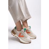 Riccon Rosatora Kadın Sneaker 001210 Bej Oranj