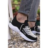 Riccon Siyah Buz Renk Unisex Sneaker 0012072 Rahat Tabanlı Günlük Spor Ayakkabı - Siyah - Buz