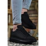 Riccon Siyah Erkek Sneaker Ayakkabı 44 Numara Koku ve Terleme Yapmayan İç Astar - Siyah - Siyah
