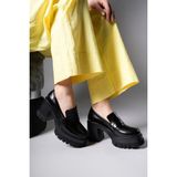 Riccon Syagroth Kadın Loafer 0012506 Mat Siyah Rugan