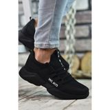 Riccon Unisex Siyah Sneaker Kaymayan Taban ile Konforlu Kullanım 37 Numara - Siyah - Siyah