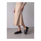 Riccon Vela Diva Kadın Loafer 0012510 Siyah Kırışık Rugan