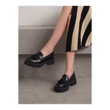 Riccon Vela Sola Kadın Loafer 0012302 Siyah Cilt