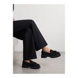 Riccon Vela Sola Kadın Loafer 0012302 Siyah Süet