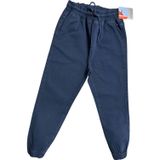 Riccotarz Erkek Çocuk Beli Lastikli İp Detaylı Gabardin Jogger Lacivert Kot Pantolon