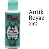 Rich 2102 Antik Beyaz Multi Surface Akrilik Boya 120 cc Yüzeylerde Kullanıma Uygun