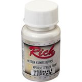 Rich 3120 Metalik İnci Akrilik Kumaş Boyası Hızlı Kuruma Özelliği ile 50 cc - Metalik Beyaz