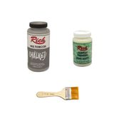 Rich 3'lü Boya Seti Chalked Boya Is Siyah 500cc + Yarı Mat Vernik 250cc + Zemin Fırçası