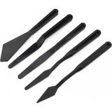 Rich 5'li Siyah Plastik Spatula Seti 11247 Kullanım Kolaylığı ile Sanatsal Projeler İçin