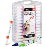Rich Art X Acrylic Duo Marker Çift Uçlu Su Bazlı Boyama Kalemi 36 Renk Set 18058