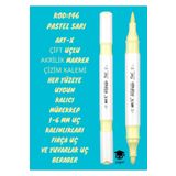 Rich Art-X Çift Uçlu Akrilik Marker Çizim Kalemi Her Yüzeye Uygun Kalıcı Mürekkep 1-6 Mm Uç Kalınlıkları,SYFARTXAKRİLİK146