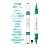 Rich Art-X Çift Uçlu Akrilik Marker Çizim Kalemi Her Yüzeye Uygun Kalıcı Mürekkep 1-6 Mm Uç Kalınlıkları,SYFARTXAKRİLİK152