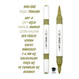 Rich Art-X Çift Uçlu Akrilik Marker Çizim Kalemi Her Yüzeye Uygun Kalıcı Mürekkep 1-6 Mm Uç Kalınlıkları,SYFARTXAKRİLİK202