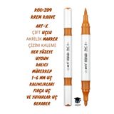 Rich Art-X Çift Uçlu Akrilik Marker Çizim Kalemi Her Yüzeye Uygun Kalıcı Mürekkep 1-6 Mm Uç Kalınlıkları,SYFARTXAKRİLİK209