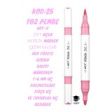 Rich Art-X Çift Uçlu Akrilik Marker Çizim Kalemi Her Yüzeye Uygun Kalıcı Mürekkep 1-6 Mm Uç Kalınlıkları,SYFARTXAKRİLİK25