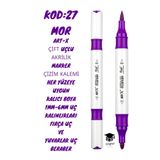 Rich Art-X Çift Uçlu Akrilik Marker Çizim Kalemi Her Yüzeye Uygun Kalıcı Mürekkep 1-6 Mm Uç Kalınlıkları,SYFARTXAKRİLİK27