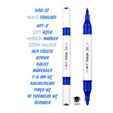 Rich Art-X Çift Uçlu Akrilik Marker Çizim Kalemi Her Yüzeye Uygun Kalıcı Mürekkep 1-6 Mm Uç Kalınlıkları,SYFARTXAKRİLİK31