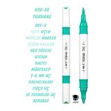 Rich Art-X Çift Uçlu Akrilik Marker Çizim Kalemi Her Yüzeye Uygun Kalıcı Mürekkep 1-6 Mm Uç Kalınlıkları,SYFARTXAKRİLİK34