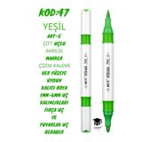 Rich Art-X Çift Uçlu Akrilik Marker Çizim Kalemi Her Yüzeye Uygun Kalıcı Mürekkep 1-6 Mm Uç Kalınlıkları,SYFARTXAKRİLİK47