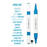 Rich Art-X Çift Uçlu Akrilik Marker Çizim Kalemi Her Yüzeye Uygun Kalıcı Mürekkep 1-6 Mm Uç Kalınlıkları,SYFARTXAKRİLİK48
