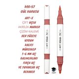 Rich Art-X Çift Uçlu Akrilik Marker Çizim Kalemi Her Yüzeye Uygun Kalıcı Mürekkep 1-6 Mm Uç Kalınlıkları,SYFARTXAKRİLİK57