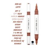 Rich Art-X Çift Uçlu Akrilik Marker Çizim Kalemi Her Yüzeye Uygun Kalıcı Mürekkep 1-6 Mm Uç Kalınlıkları,SYFARTXAKRİLİK65