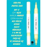 Rich Art-X Çift Uçlu Akrilik Marker Çizim Kalemi Her Yüzeye Uygun Kalıcı Mürekkep 1-6 mm Uç