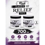 Rich Classic Rölyef Pasta – 700 gr (2 Adet) Rölyef Pasta Seti - Beyaz