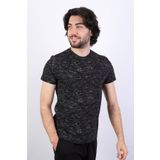 Rich Desenli Erkek Bisiklet Yaka T-Shirt