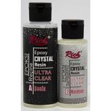 Rich Epoxy Crystal Resin Ultra Clear, 130 + 65 Cc, Şeffaf, Reçine ve Sertleştirici Seti - Çok Renkli
