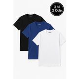 Rich Erkek 3'lü Paket Kısa Kollu %100 Pamuk V Yaka T-shirt