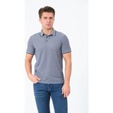 Rich Erkek Basic Tişört Polo Yaka T-shirt - Gri