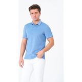 Rich Erkek Basic Tişört Polo Yaka T-shirt - Mavi