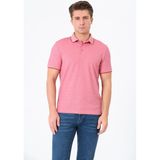 Rich Erkek Basic Tişört Polo Yaka T-shirt - Pembe - 2XL