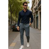 Rich Erkek Gri Slim Fit Modern Kesim Jogger Eşofman Altı - Şık ve Spor Bağcıklı Pantolon