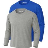 Rich Erkek Mavi-Grimelanj 2'li Paket Basic Uzun Kollu Sporcu Body - Metal Mavi - Gri - 3XL