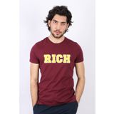 Rich Erkek Nakış Baskılı T-shirt