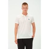 Rich Erkek Polo Yaka Tişört Rahat Kesim Baskılı T-shirt - Beyaz - XL