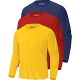Rich Erkek Sarı-Kırmızı-Lacivert 3'lü Paket Basic Uzun Kollu Sporcu Body - Sarı - Kırmızı - Mavi - 3XL