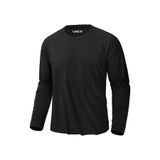 Rich Erkek Siyah Basic Uzun Kollu Tişört Sporcu Body T-shirt