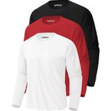 Rich Erkek Siyah-Beyaz-Kırmızı 3'lü Paket Basic Uzun Kollu Sporcu Body - Siyah - Beyaz - Kırmız
