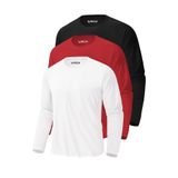 Rich Erkek Siyah-Beyaz-Kırmızı 3'lü Paket Basic Uzun Kollu Sporcu Body