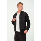 Rich Erkek Siyah Oversize Rüzgar Geçirmez Kışlık Şişme Mont Ceket - 2XL