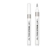Rich Fırça Uçlu Metalik Akrilik Marker Çizim Kalemi Her Yüzeye Uygun Kalıcı Mürekkep 1-6 Mm Uç Art-X,SYF180360