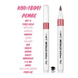 Rich Fırça Uçlu Metalik Akrilik Marker Çizim Kalemi Her Yüzeye Uygun Kalıcı Mürekkep 1-6 Mm Uç Art-X,SYF180414