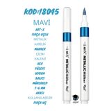 Rich Fırça Uçlu Metalik Akrilik Marker Çizim Kalemi Her Yüzeye Uygun Kalıcı Mürekkep 1-6 Mm Uç Art-X,SYF180452